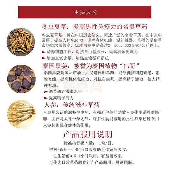 Draco红龙泰高主要成分